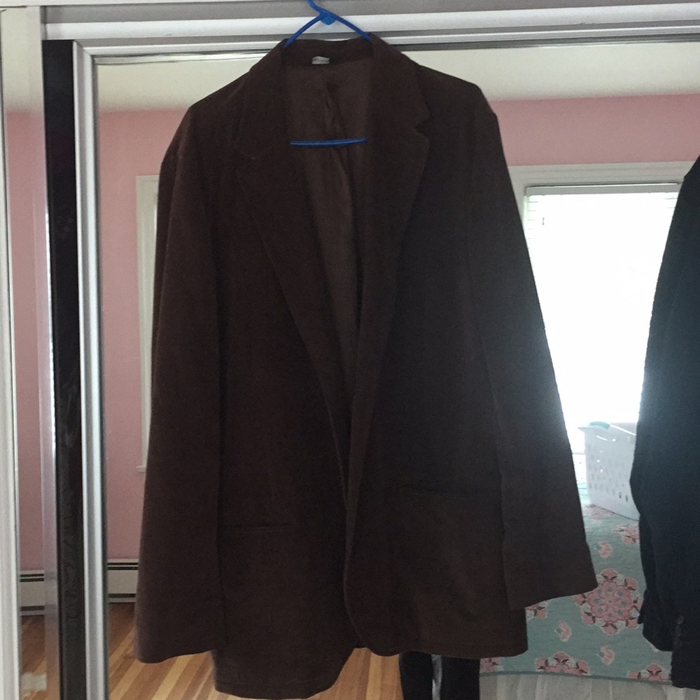 Brown velour blazer